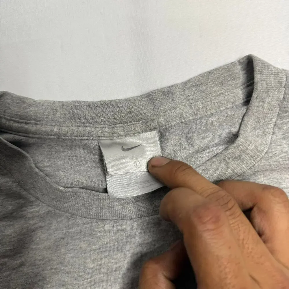 Vintage Nike Grey Logo Tee Size Large